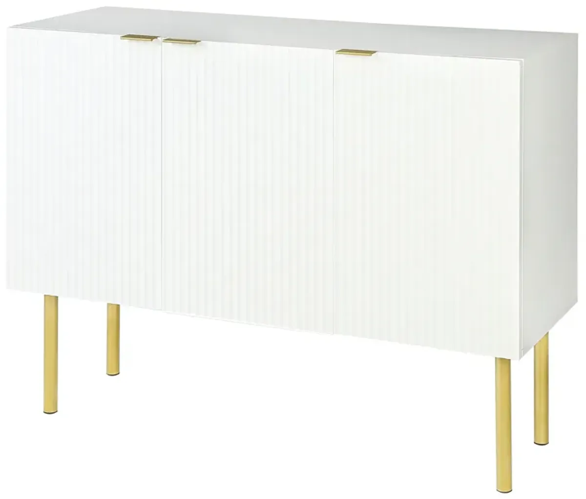 47" Modern dining Buffets sideboard Kitchen Cabinet, White