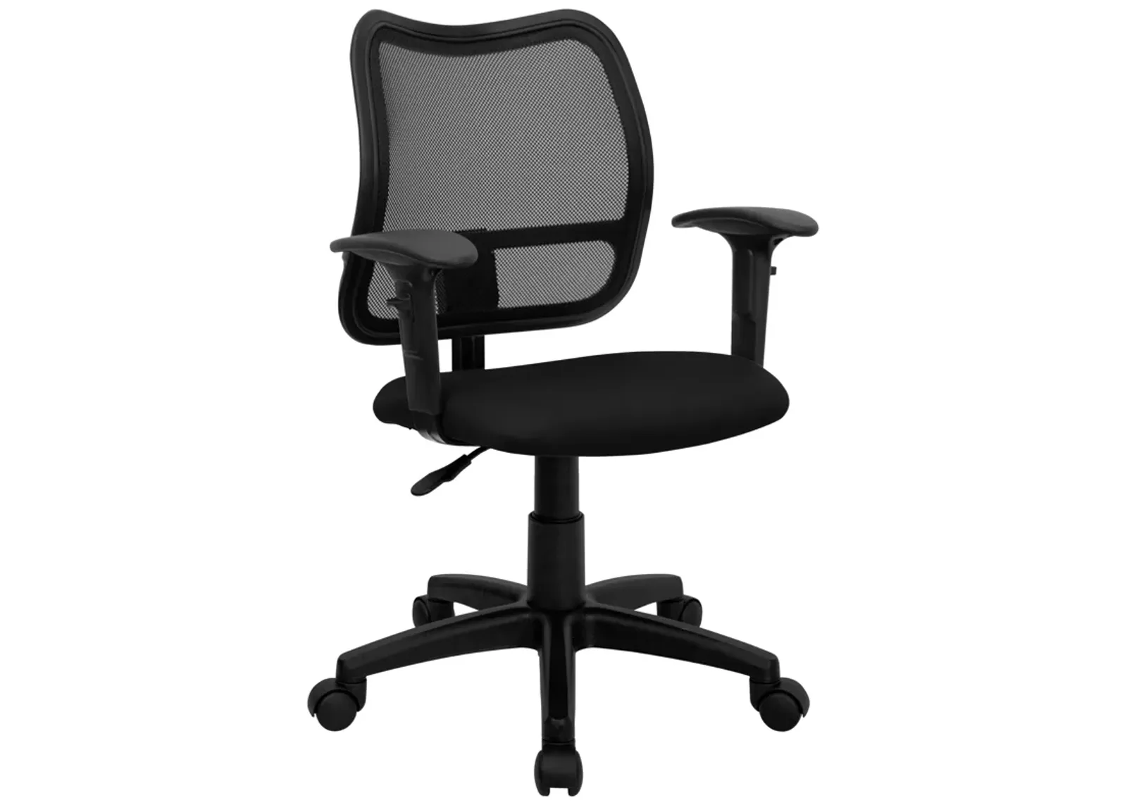 Alber Mid-Back Mesh Swivel Task Office Chair with Adjustable Arms