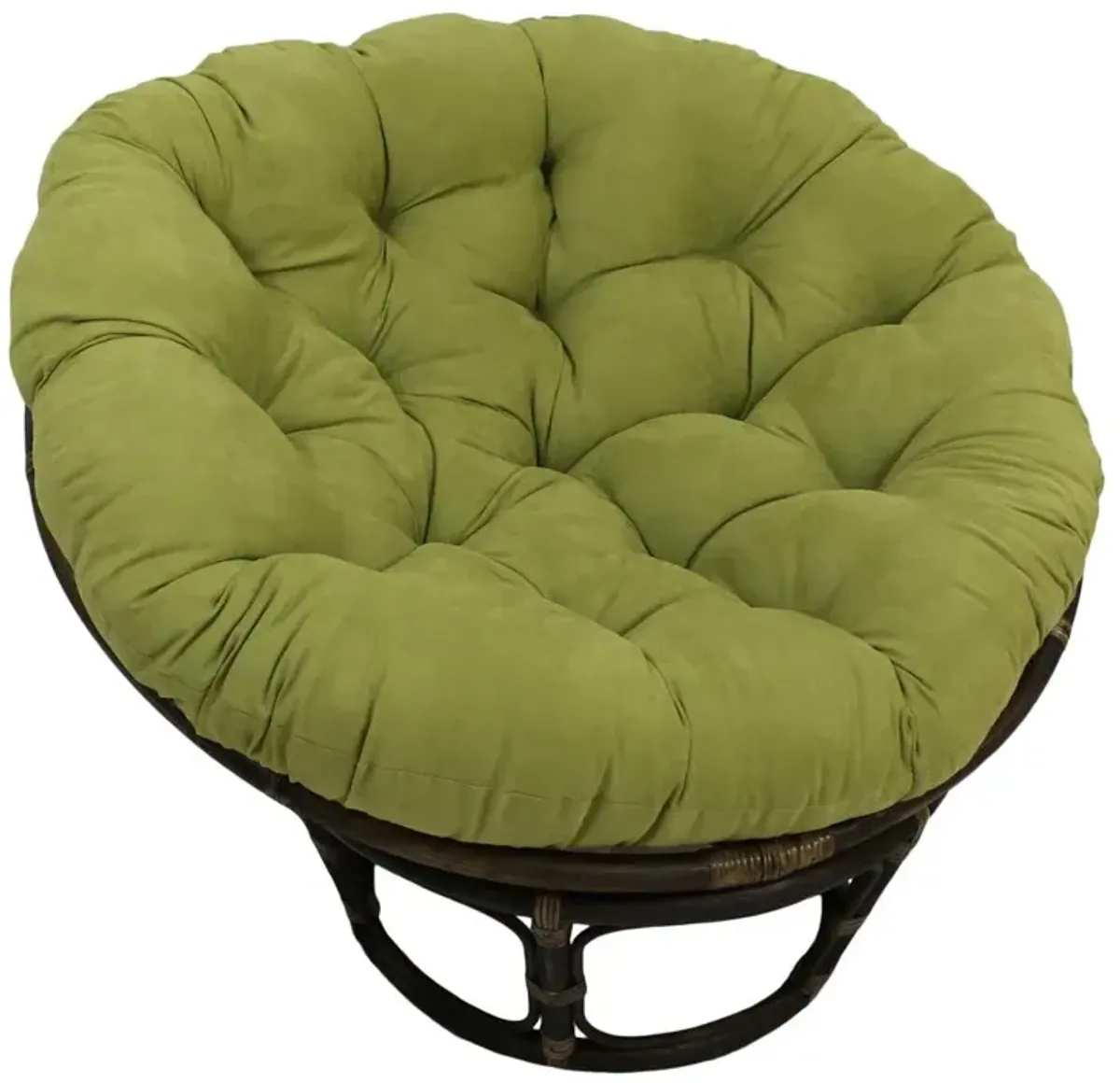Rattan 42-Inch Papasan Chair with Micro Suede Cushion