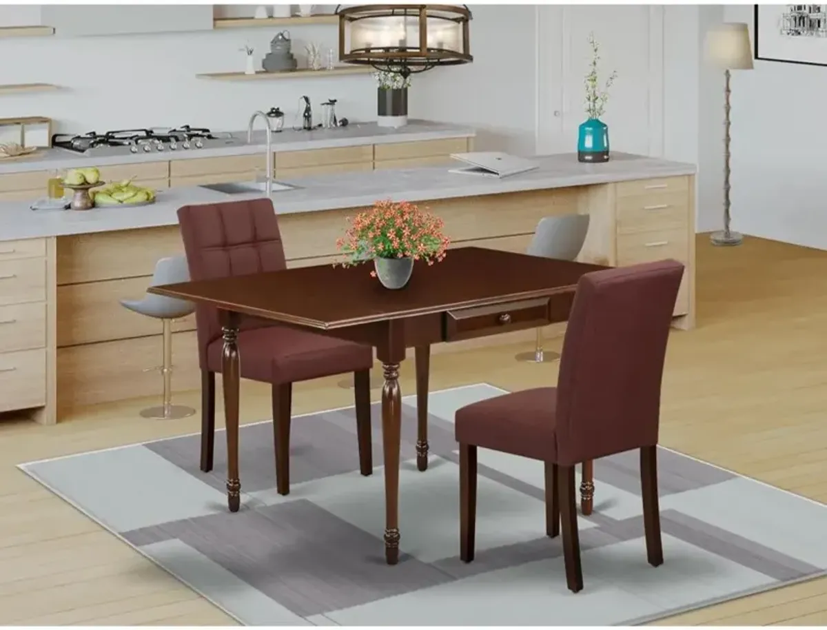 3 Piece Kitchen Dining Table Set contain A Wooden Dining Table