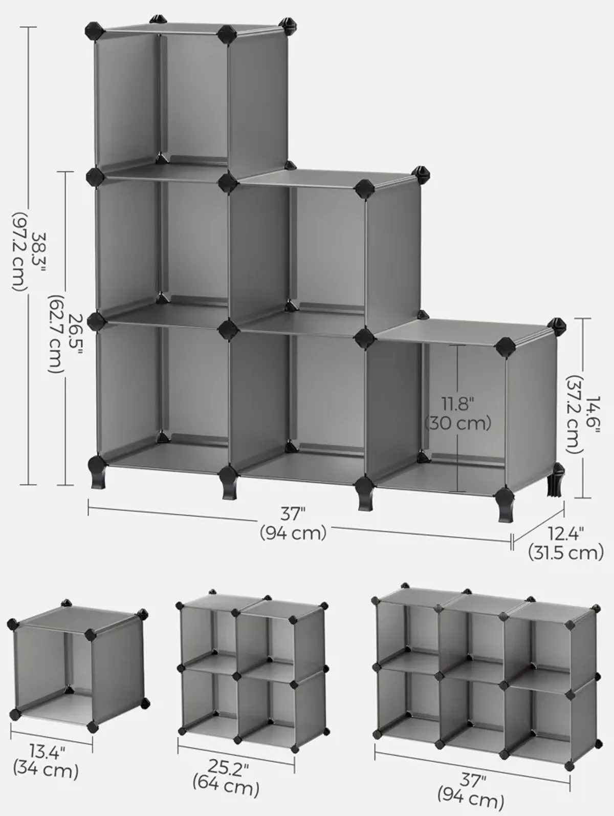 Storage Cube Organizer, DIY Closet Cabinet Chests Space-Saving