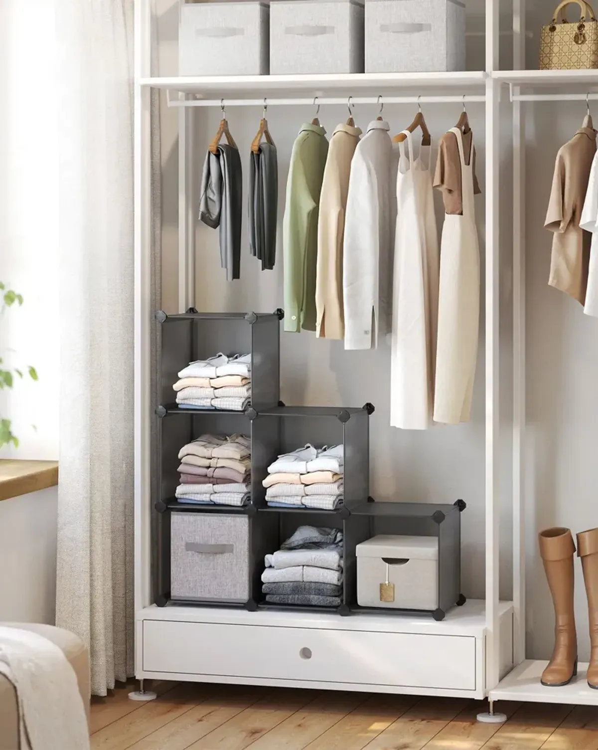 Storage Cube Organizer, DIY Closet Cabinet Chests Space-Saving