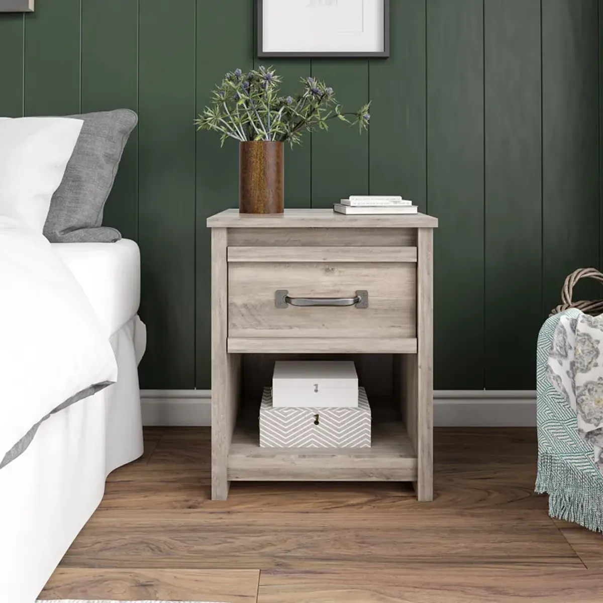 Bassinger Nightstand, Gray Oak