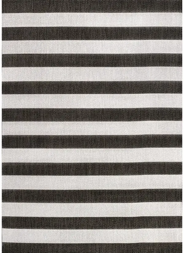 Negril Two Tone Wide Stripe Indoor/Outdoor Area Rug