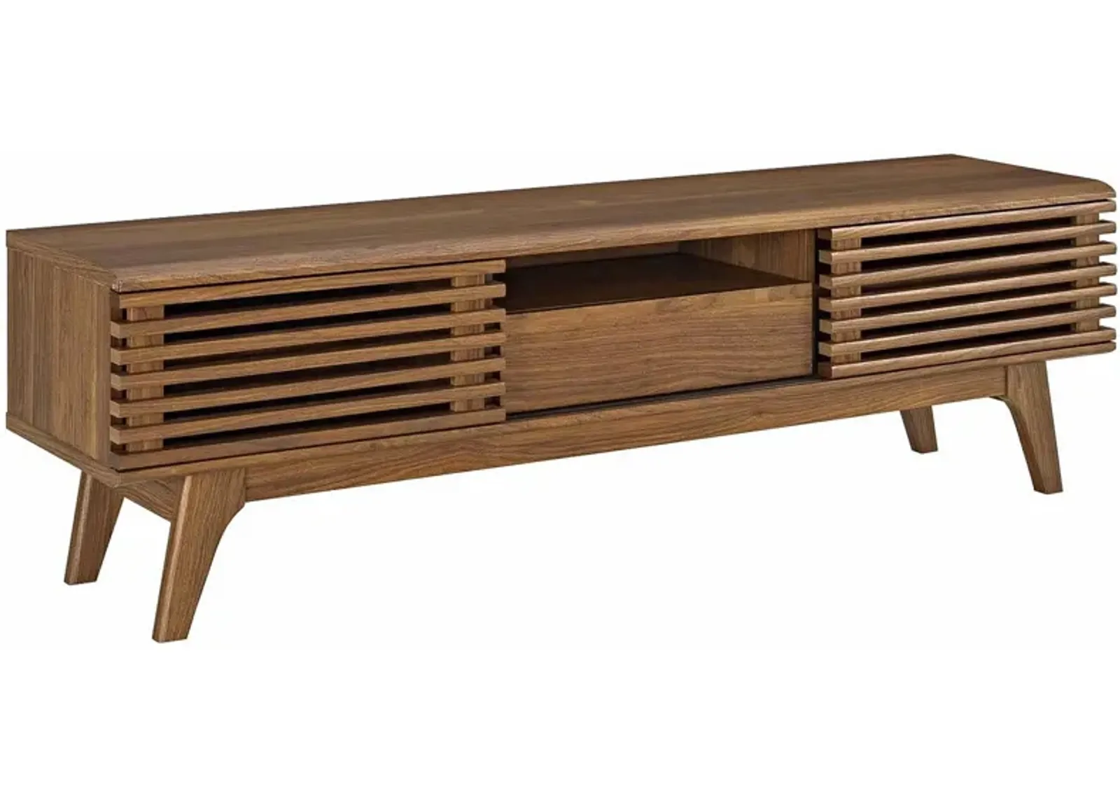 Render 59? TV Stand, Walnut-Benzara