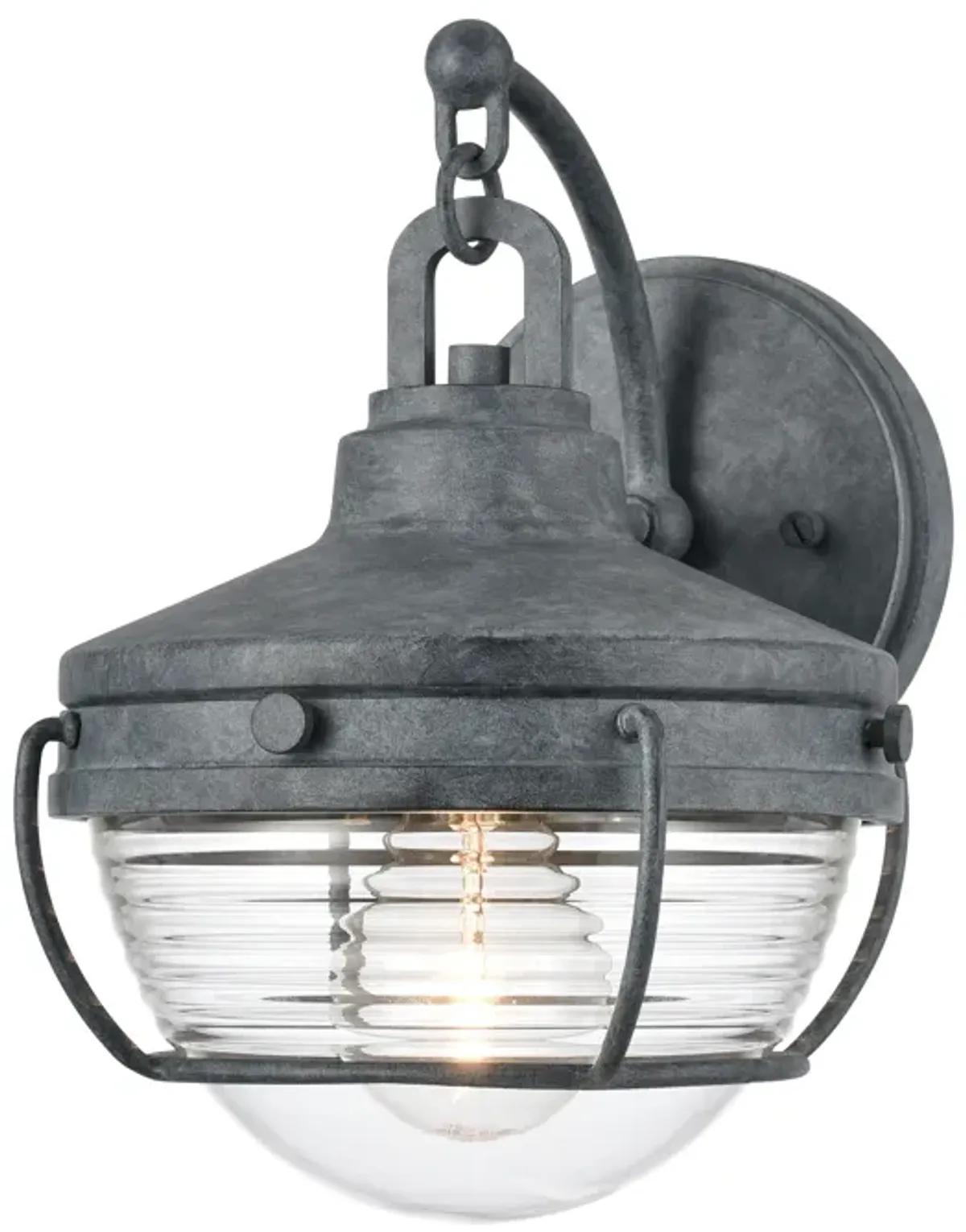 Eastport 10'' High 1-Light Grey Outdoor Sconce