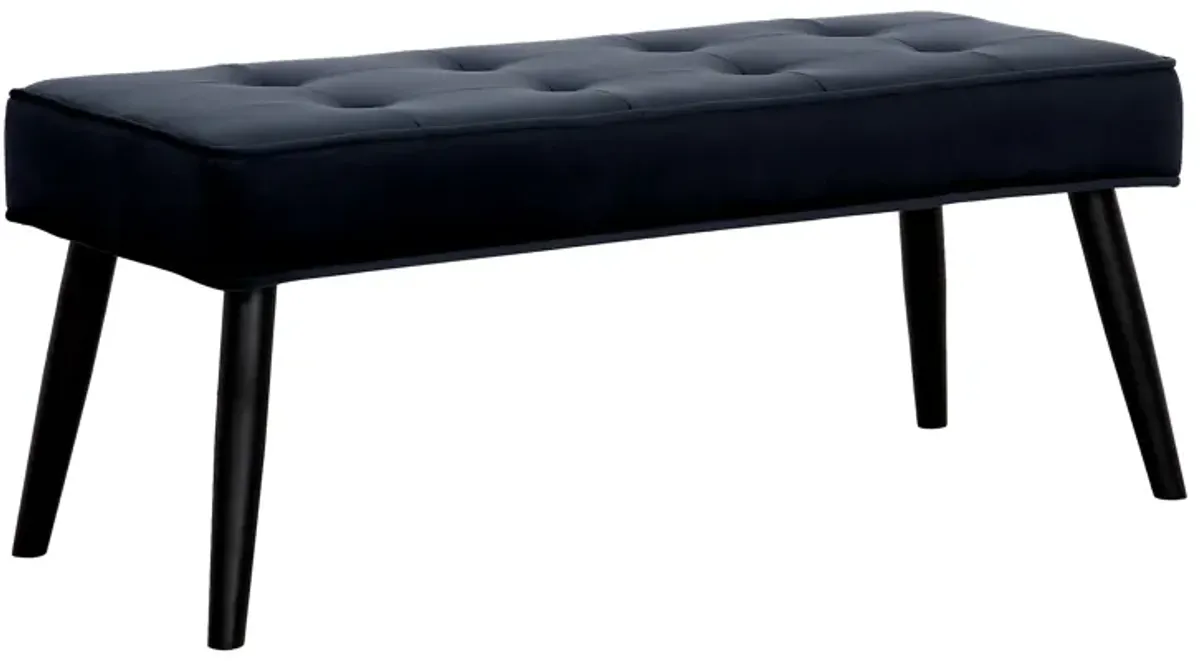 WestinTrends Velvet Tufted Bedroom Bench for Living Room & Entryway