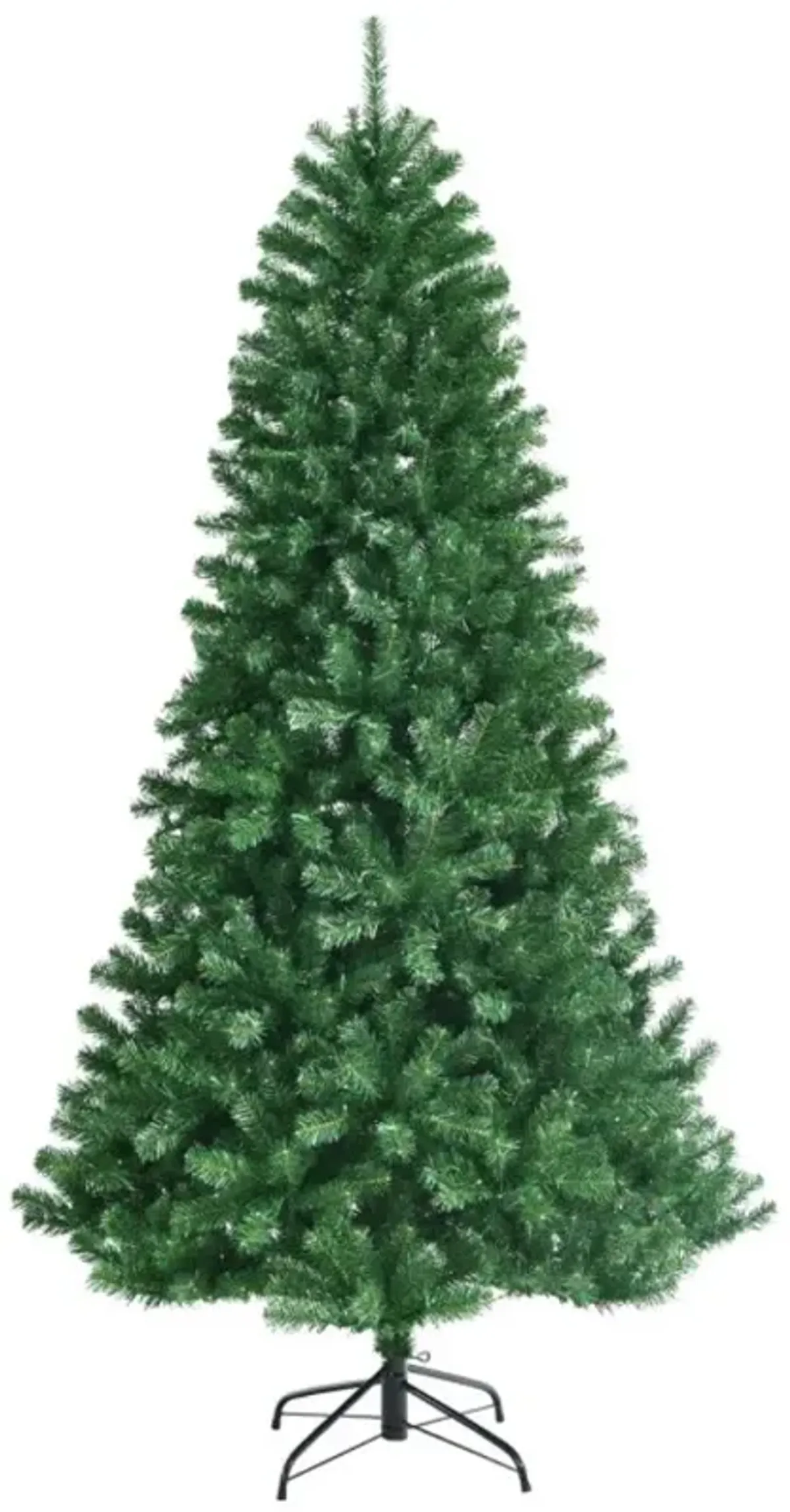 Hivvago 6/7/8 Feet Artificial Christmas Tree with Remote-controlled Color-changing LED Lights