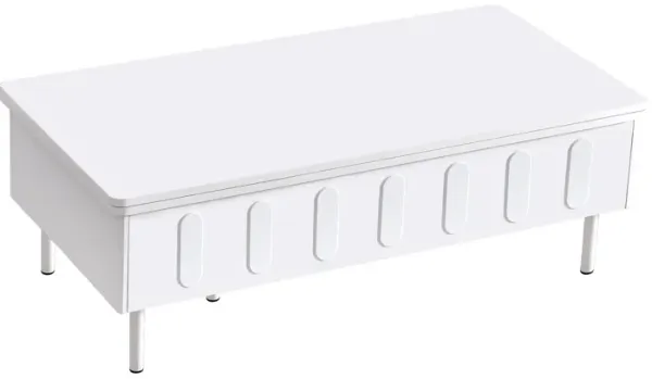 Merax Modern Lift-Top Coffee Table with 2 Drawers Foldable Top, Hidden Storage Compartment  Space-Saving for Living Room