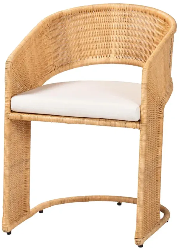 bali & pari Palm Bohemian Light Honey Rattan Dining Chair