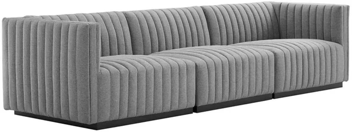 Conjure Channel Tufted Upholstered Fabric Sofa