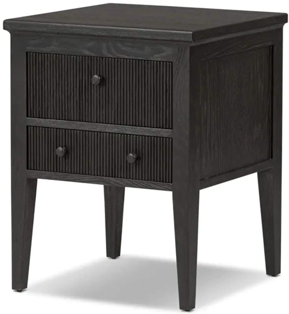 Bush Distressed Black Nightstand