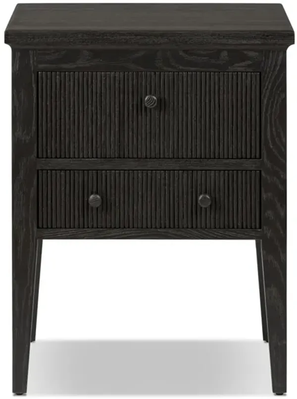 Bush Distressed Black Nightstand