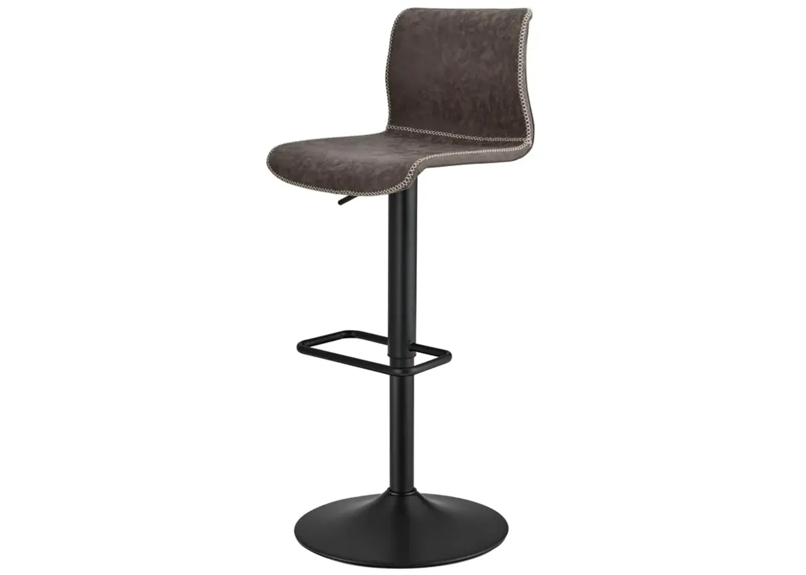 Jayden PU Leather Low back Gaslift Bar Stool, (Set of 2)