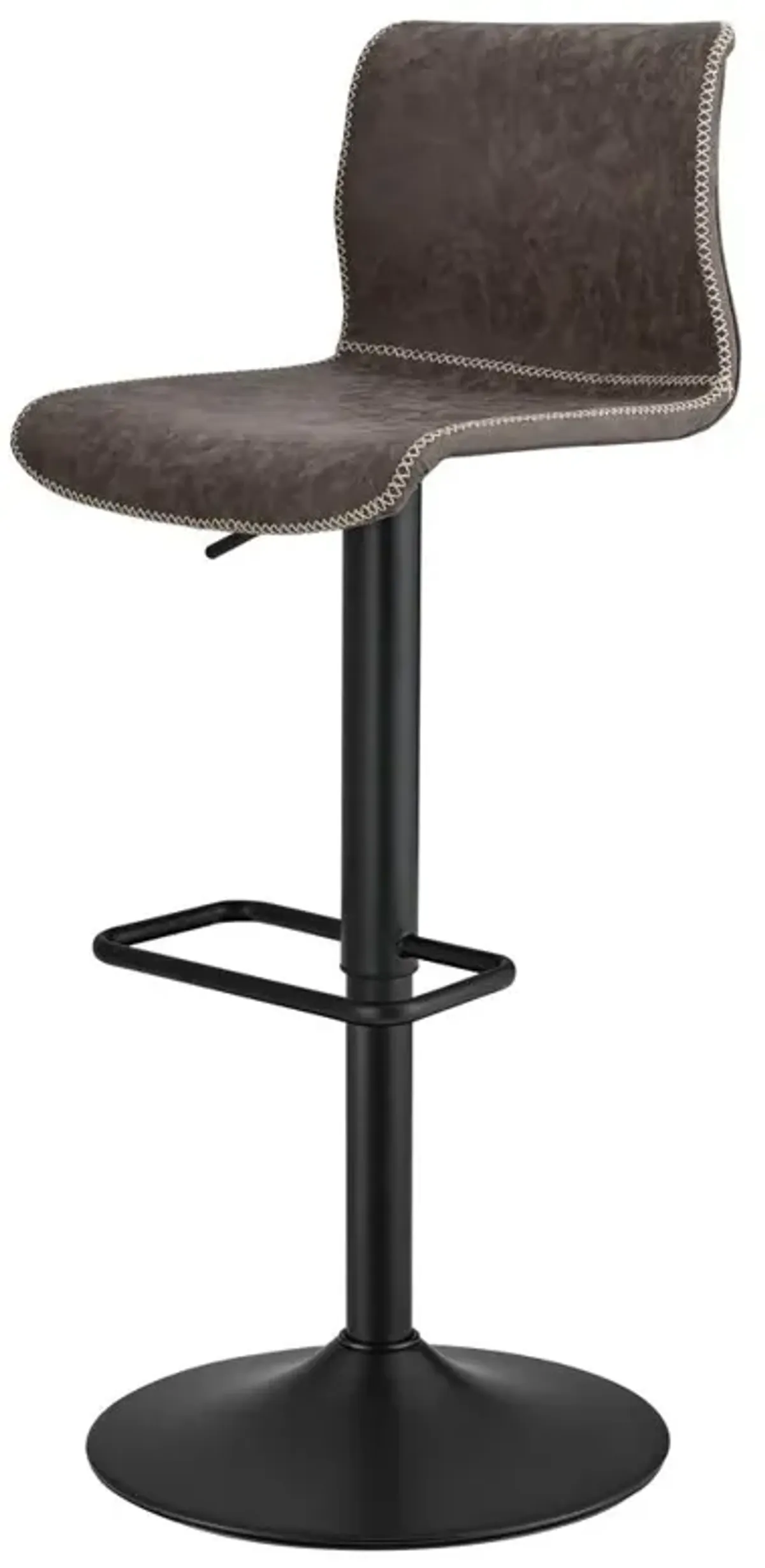 Jayden PU Leather Low back Gaslift Bar Stool, (Set of 2)