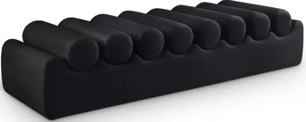Meridian Furniture Rumble Black Vegan Leather Bench