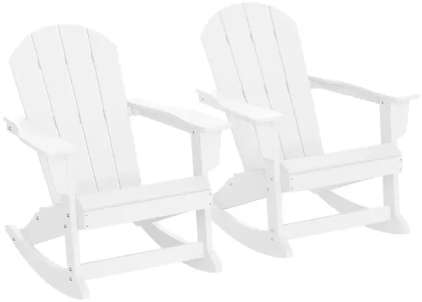 WestinTrends 2 piece set Outdoor / Patio Poly Adirondack rocking chairs ( 2 seater )