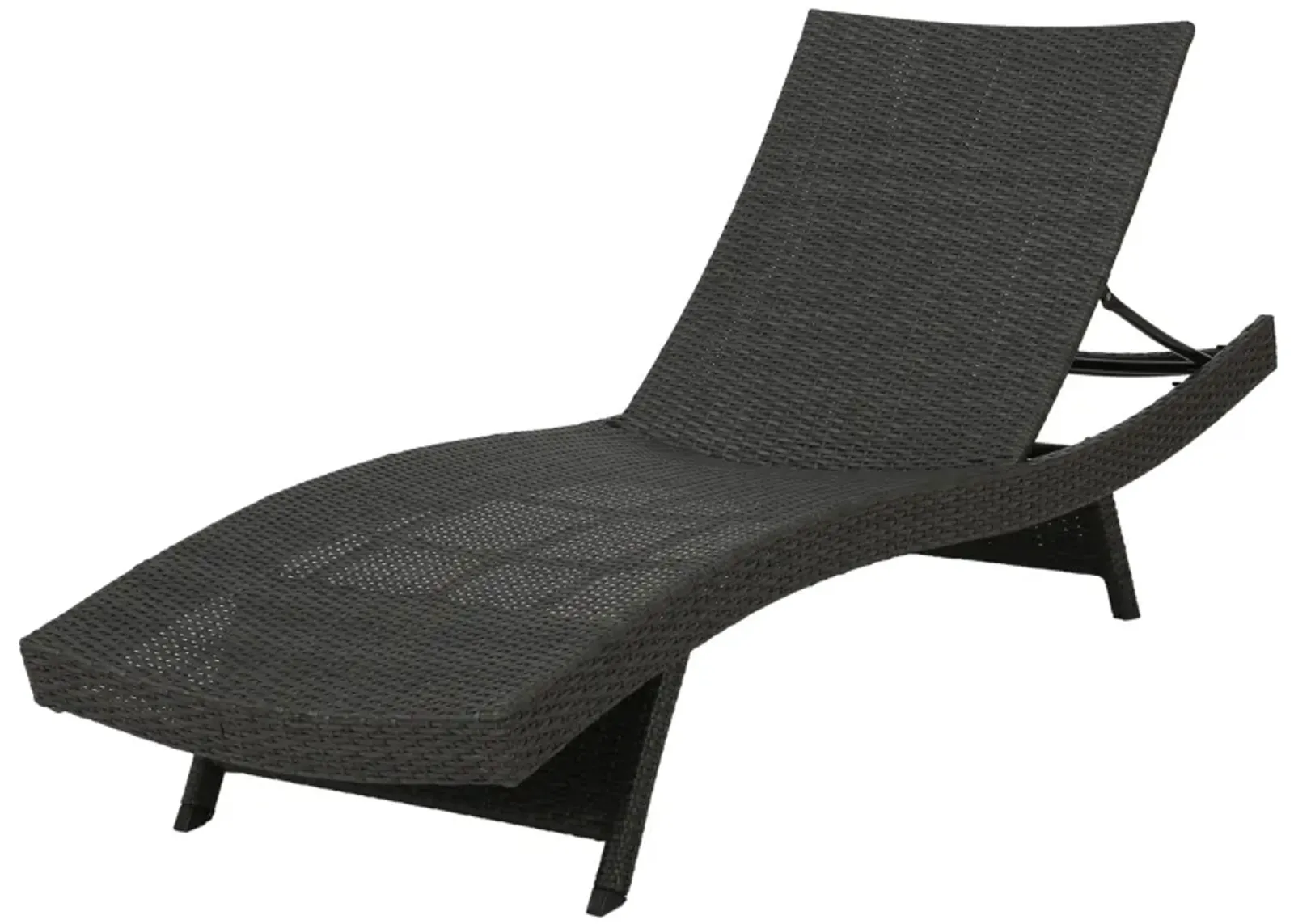 Mach Chaise Lounger, Dark Gray Rattan Wicker Frame, Outdoor, 79 Inch