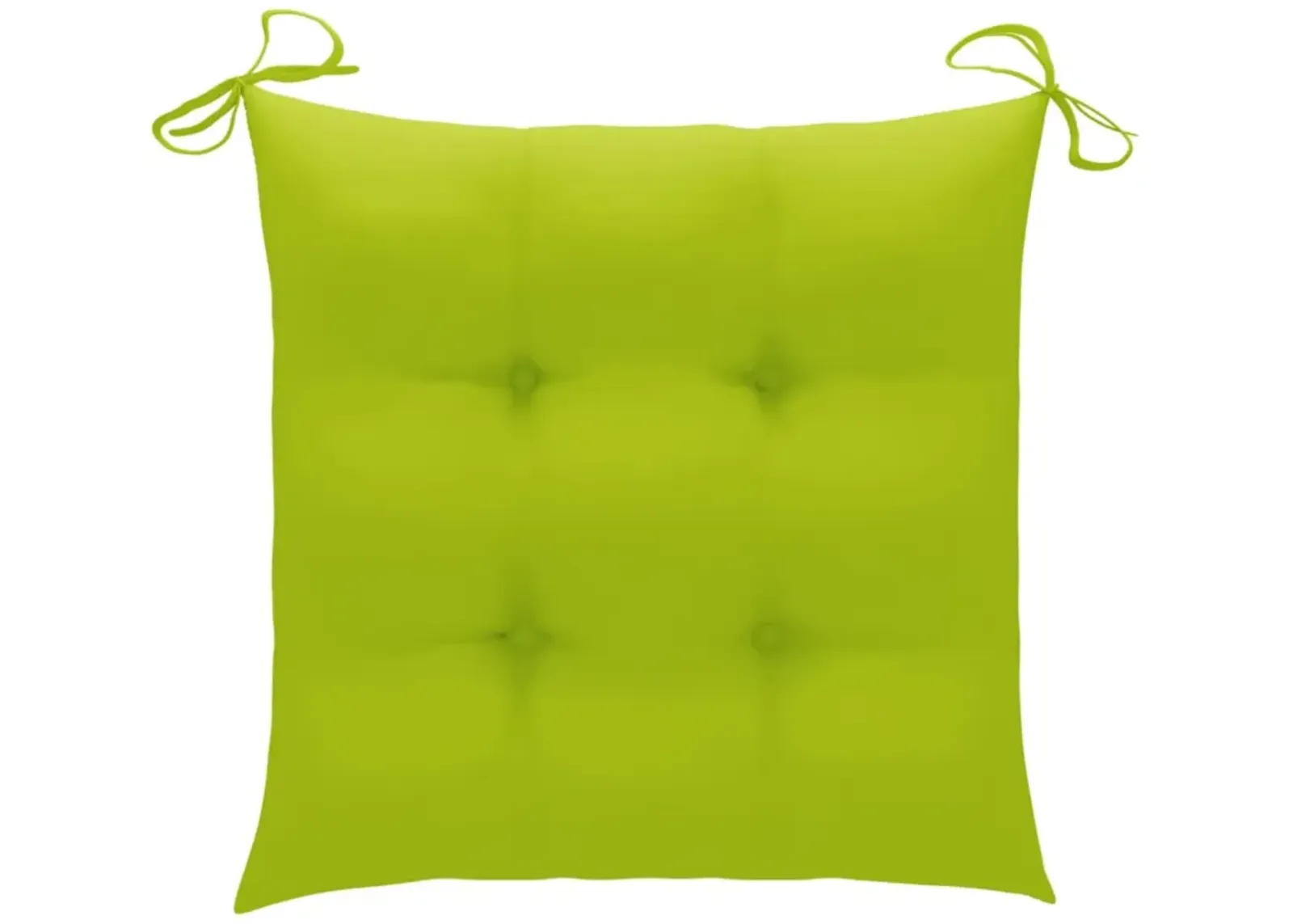 vidaXL Chair Cushions 4 pcs Bright Green 15.7"x15.7"x2.8" Fabric