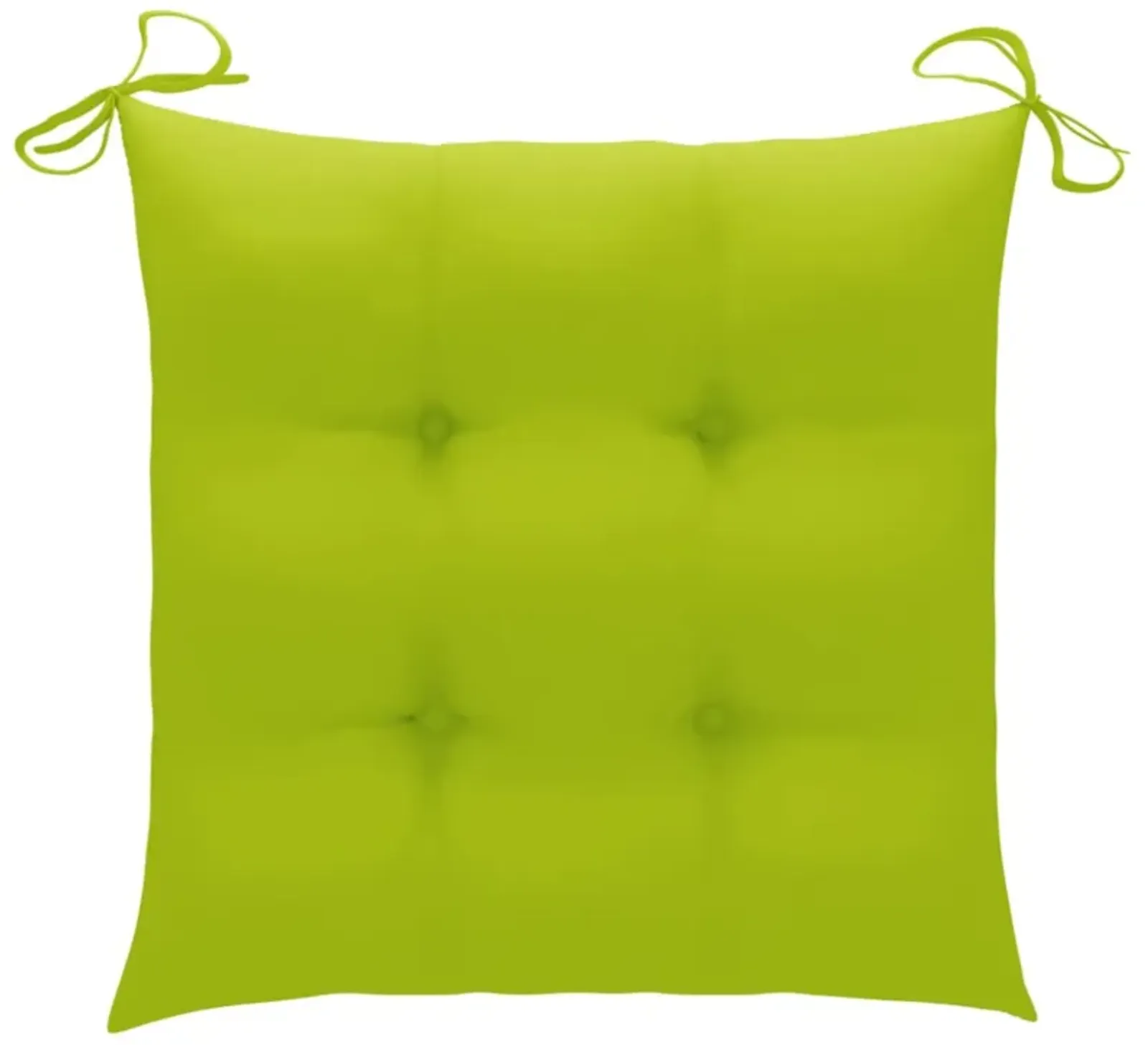 vidaXL Chair Cushions 4 pcs Bright Green 15.7"x15.7"x2.8" Fabric