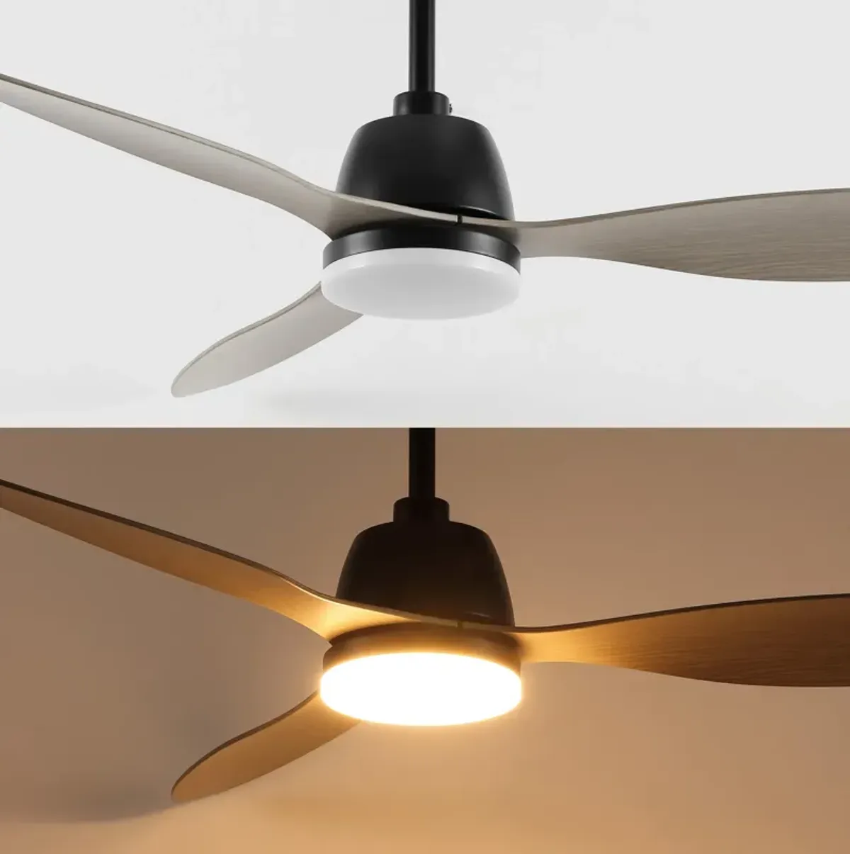 Audie Classic Industrial Iron/Plastic Integrated LED Ceiling Fan