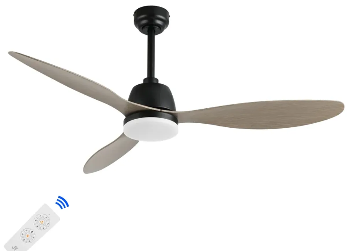 Audie Classic Industrial Iron/Plastic Integrated LED Ceiling Fan