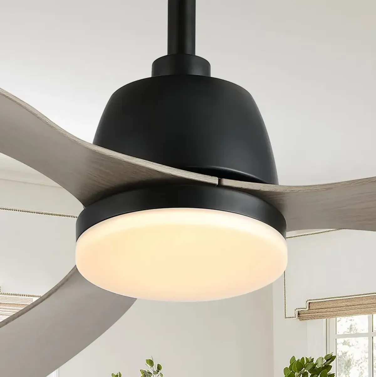 Audie Classic Industrial Iron/Plastic Integrated LED Ceiling Fan