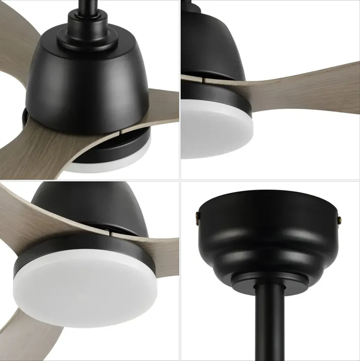 Audie Classic Industrial Iron/Plastic Integrated LED Ceiling Fan