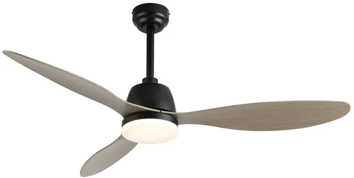 Audie Classic Industrial Iron/Plastic Integrated LED Ceiling Fan