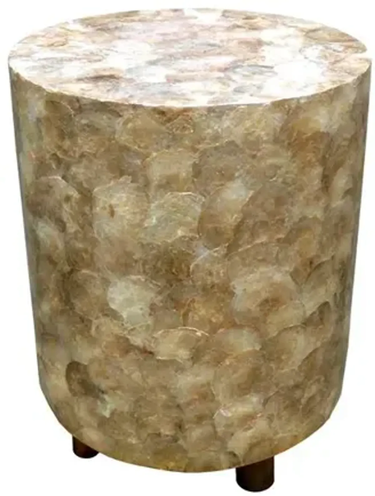 Capiz Shell Round Stool