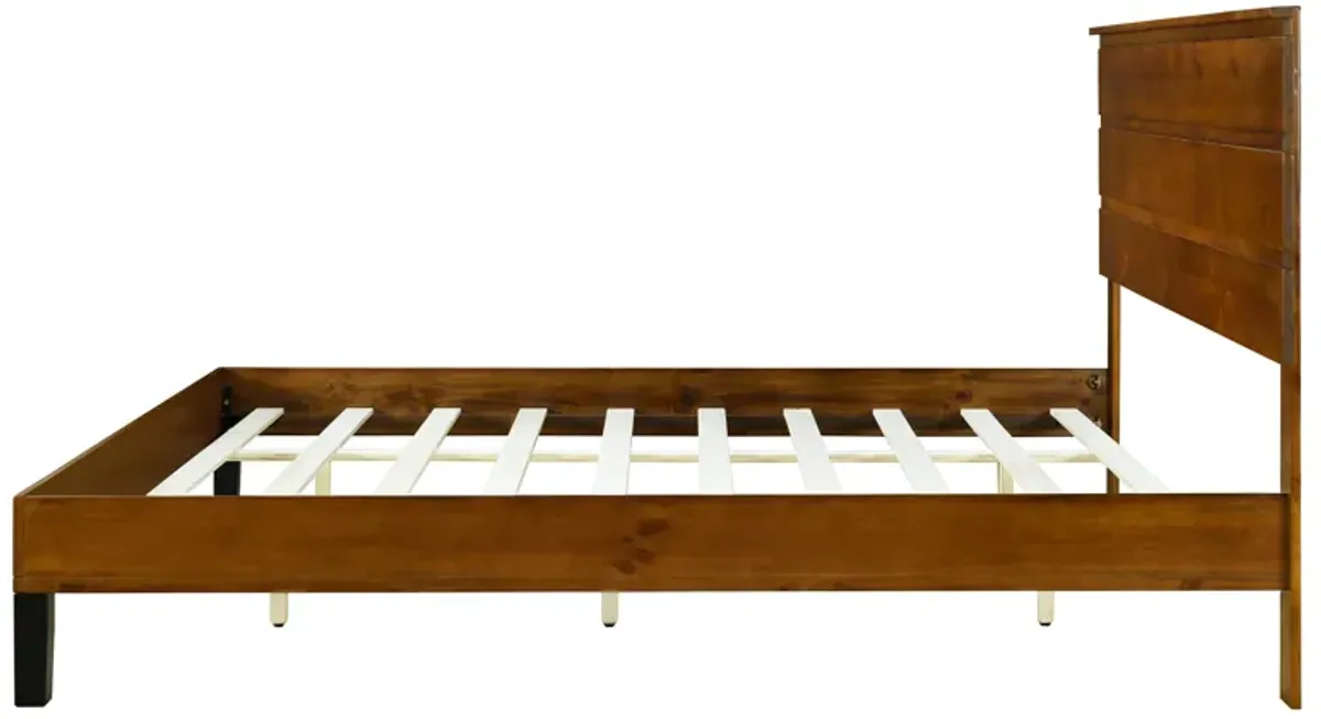 Merax Mid-Century Solid Wood Platform Bed