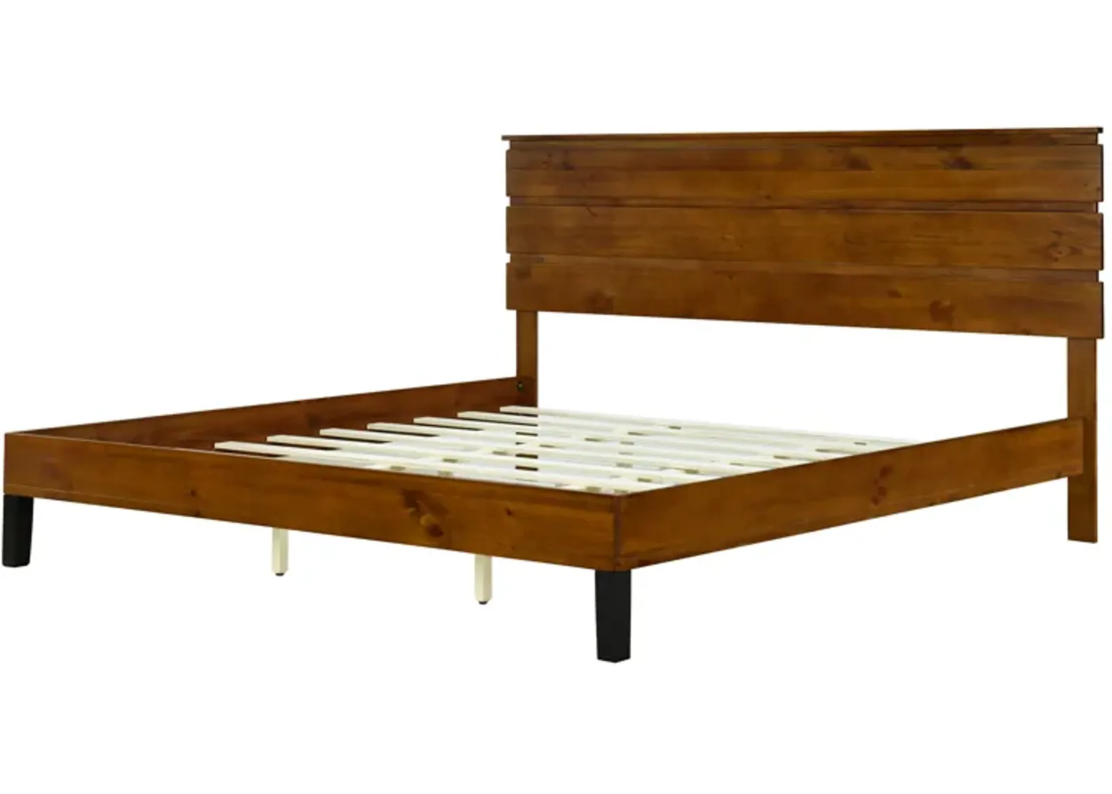 Merax Mid-Century Solid Wood Platform Bed