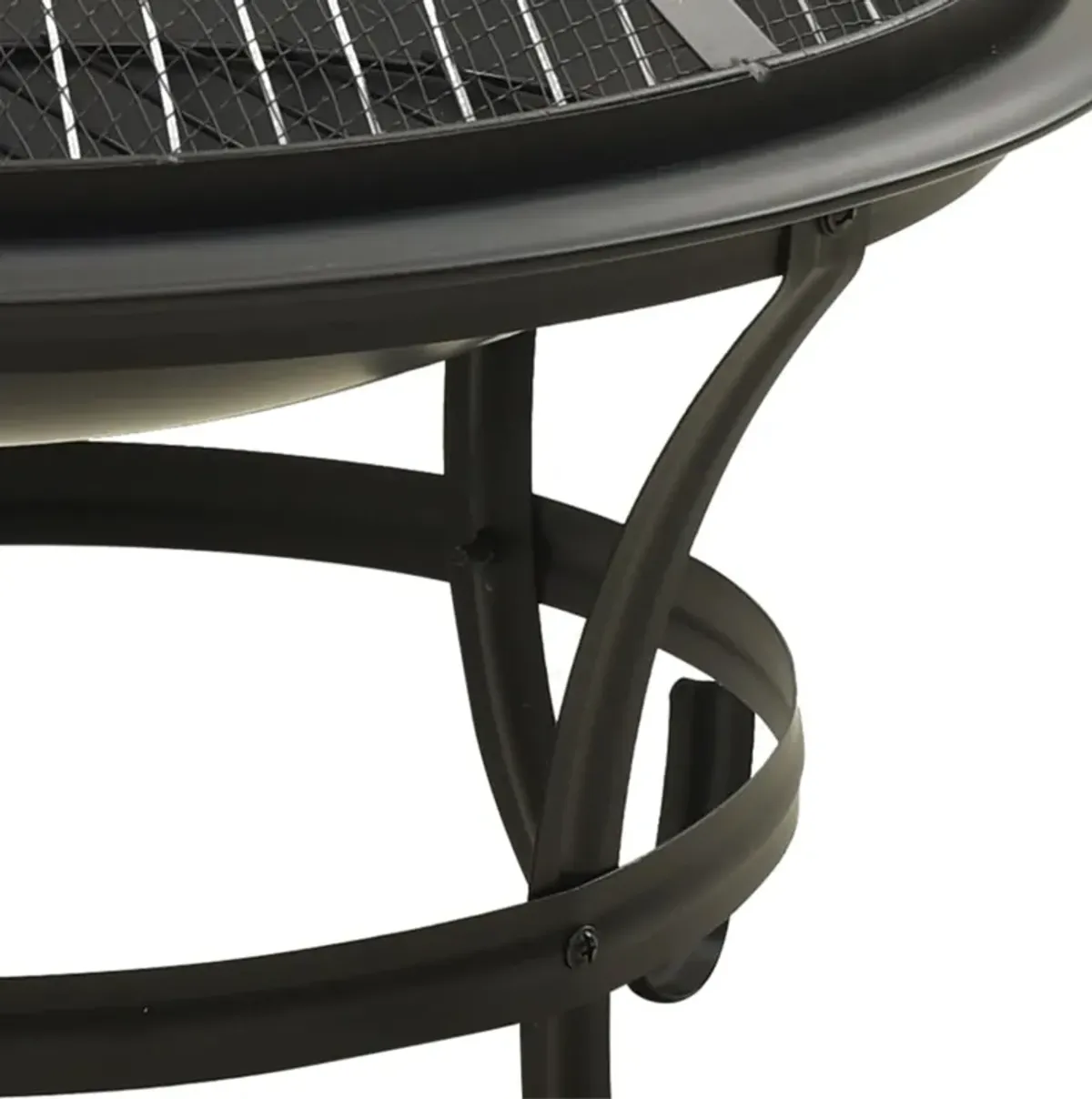 vidaXL 2-in-1 Fire Pit and BBQ with Poker 22"x22"x19.3" Steel