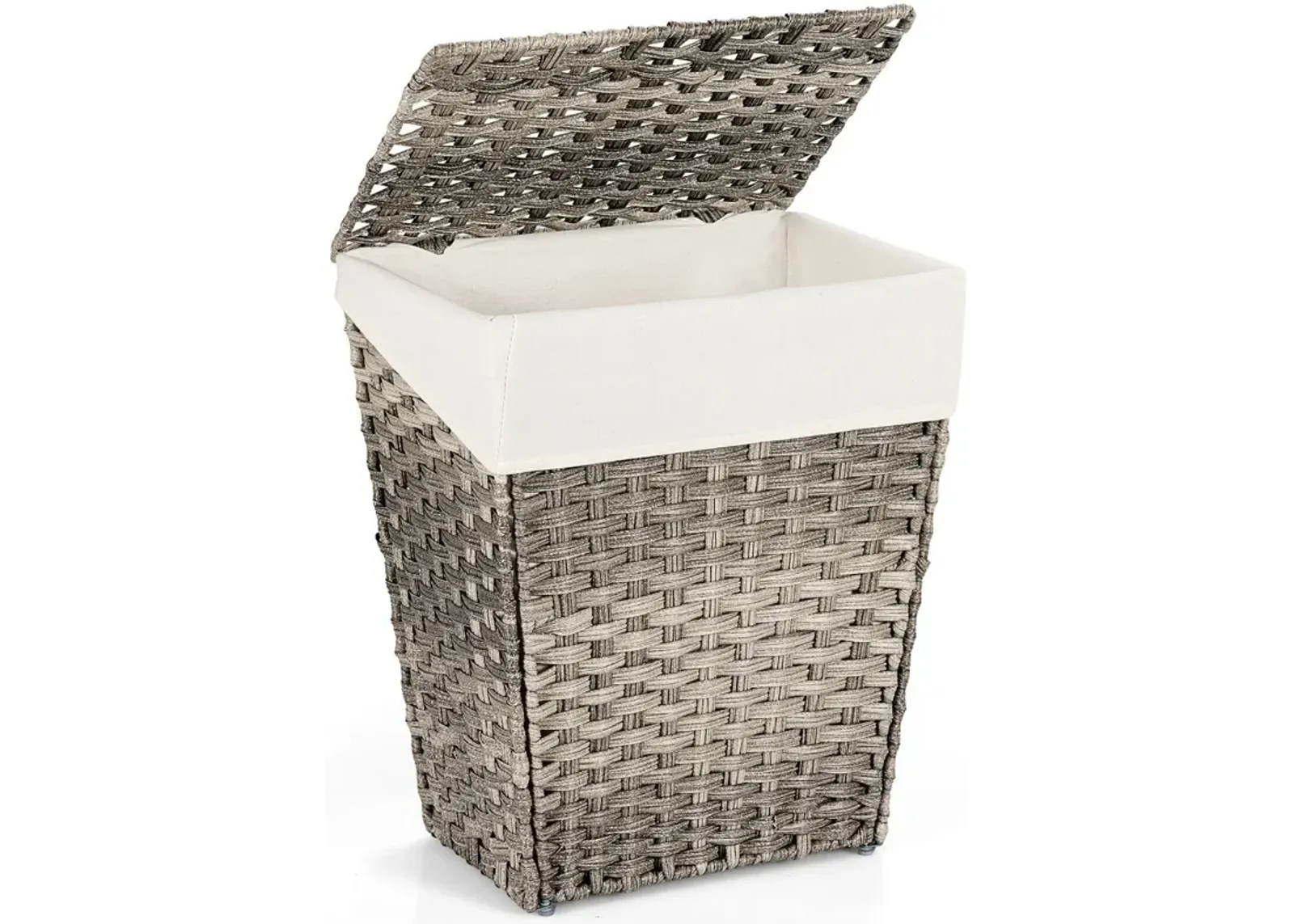 Foldable Handwoven Laundry Hamper with Removable Liner