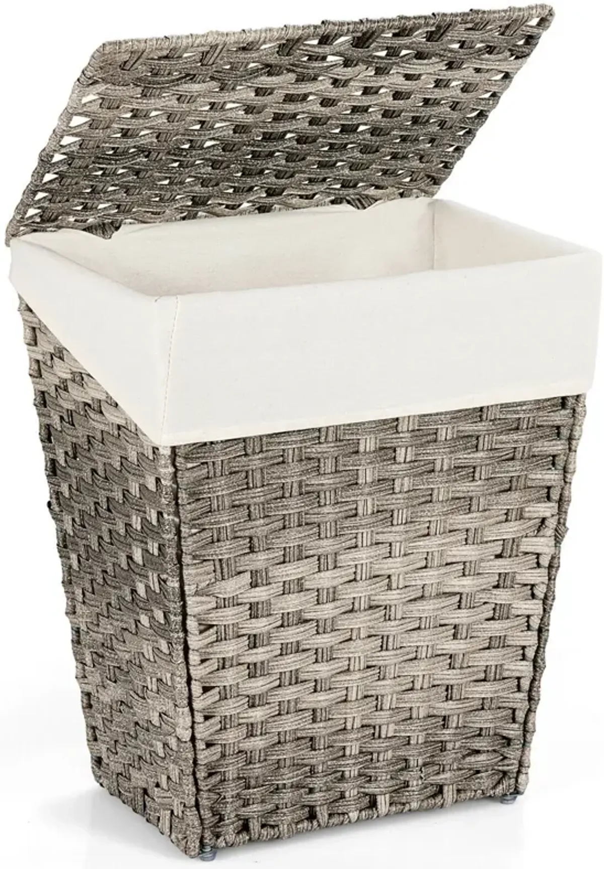 Foldable Handwoven Laundry Hamper with Removable Liner