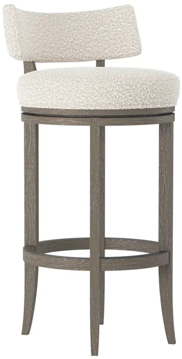 Hirsch Fabric Bar Stool in Brown