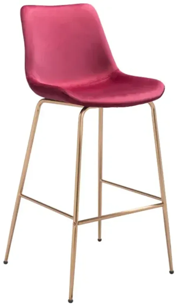 Tony Barstool Red & Gold