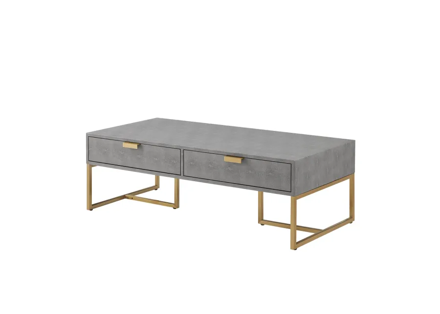 Nicole Miller Taha Faux Shagreen Coffee Table