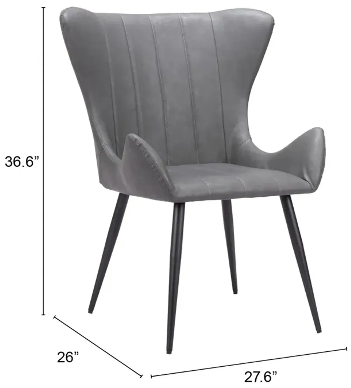 Alejandro Dining Chair (Set of 2) Vintage Gray