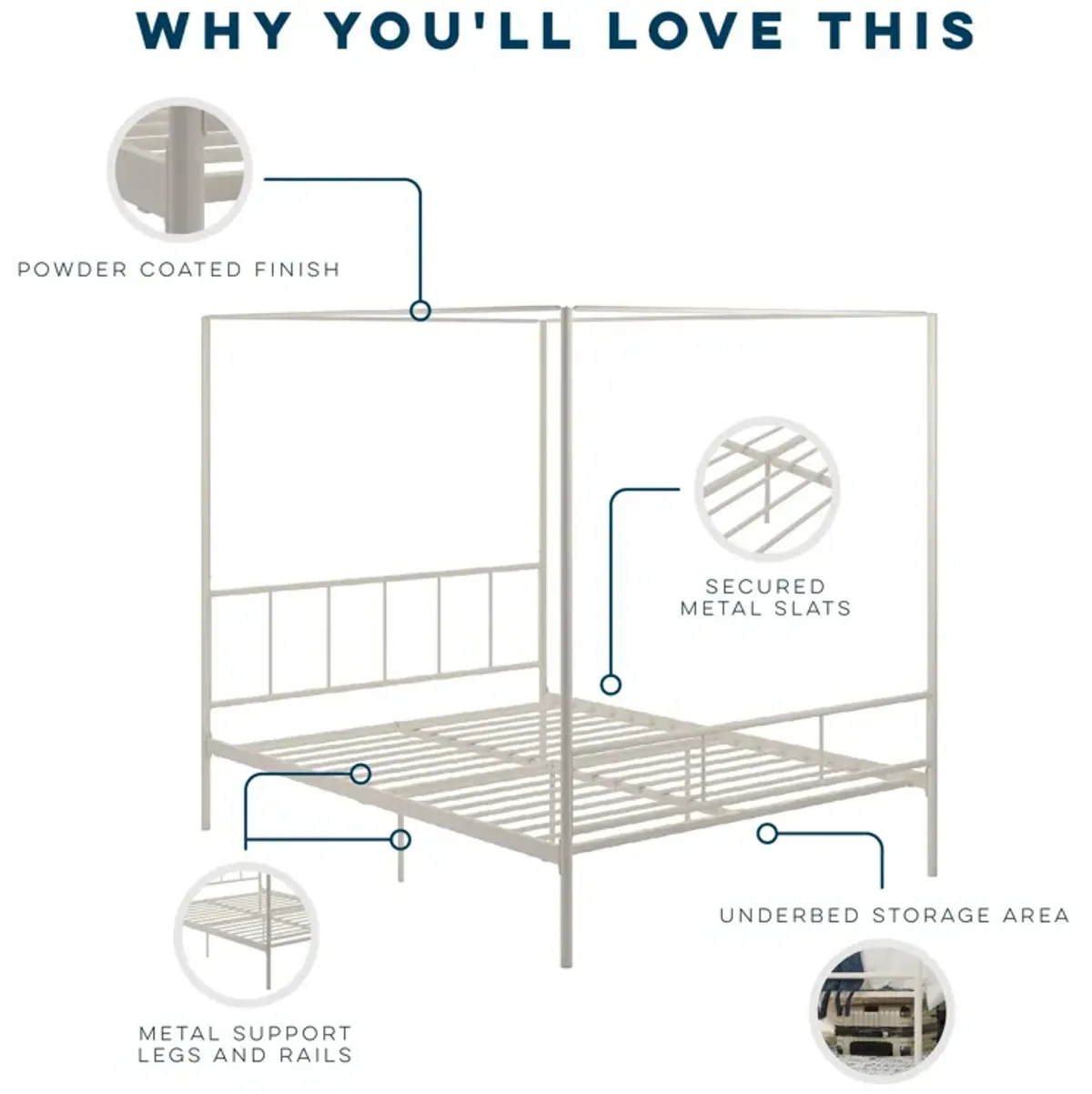 Novogratz Marion Canopy Bed