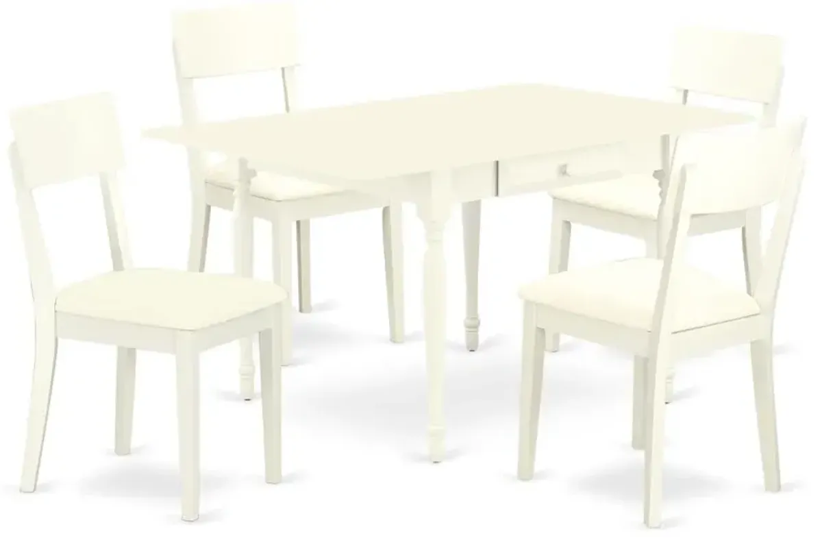 Dining Room Set Linen White, MZAD5-LWH-LC