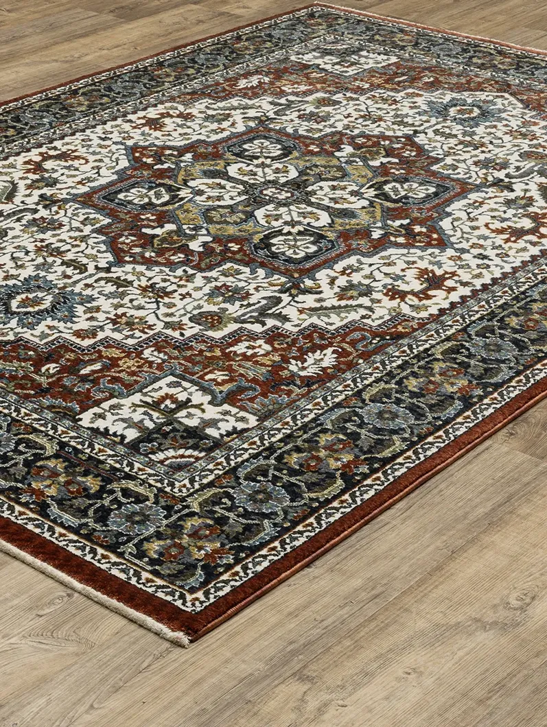 Vivian 3'10" x 5'5" Red Rug