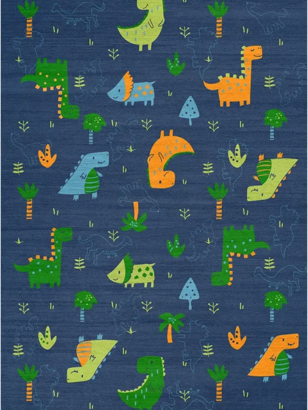 Imagination IMA16 Navy/Multicolor 6'6" x 9'2" Rug