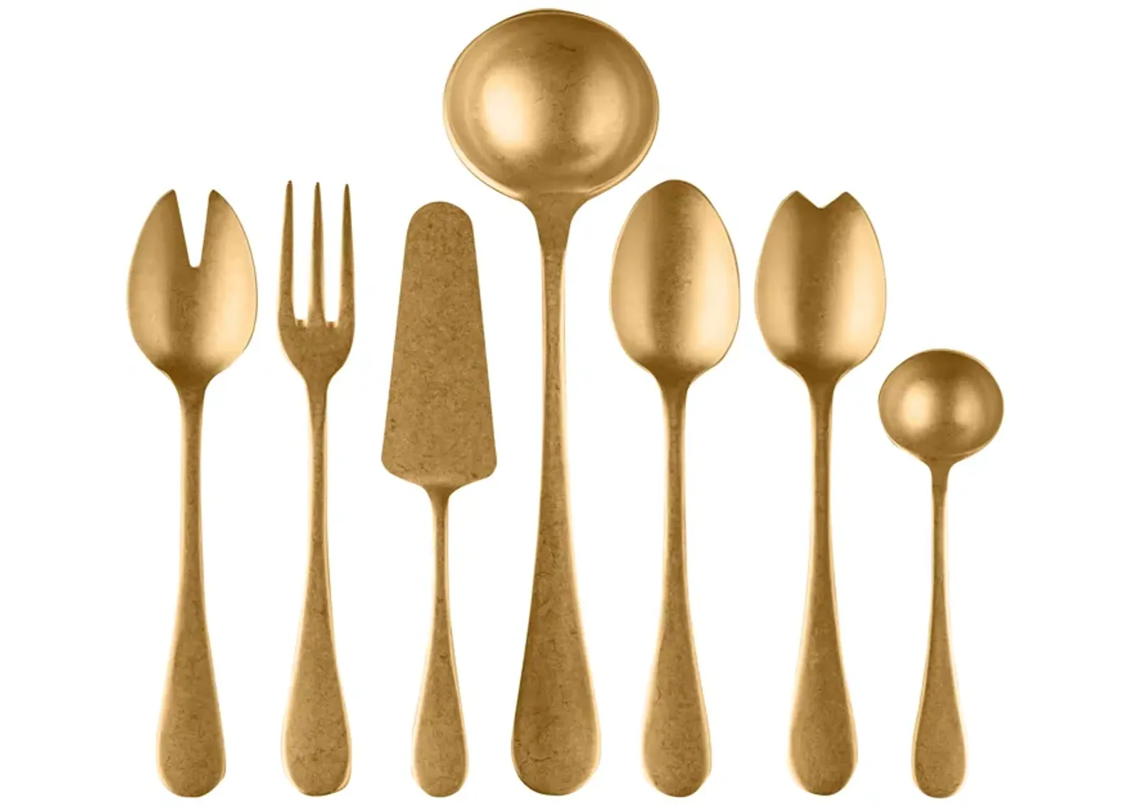 Vintage 7-Piece Serving Set in Gold