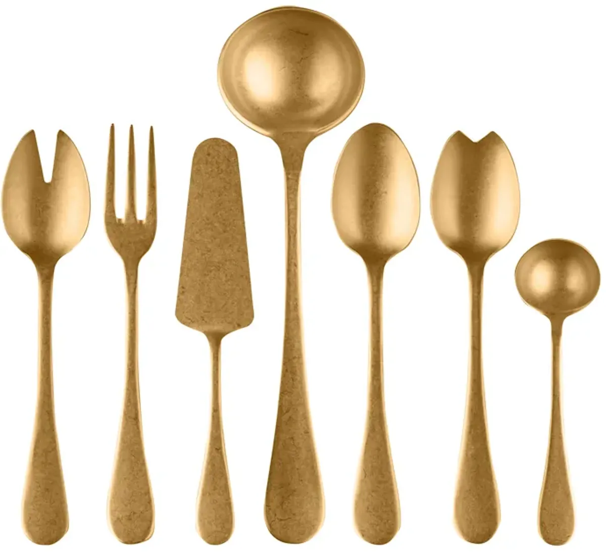 Vintage 7-Piece Serving Set in Gold