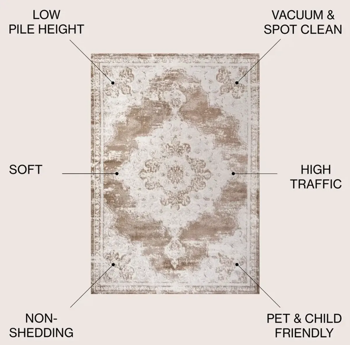 Alhambra Ornate Medallion Modern Area Rug