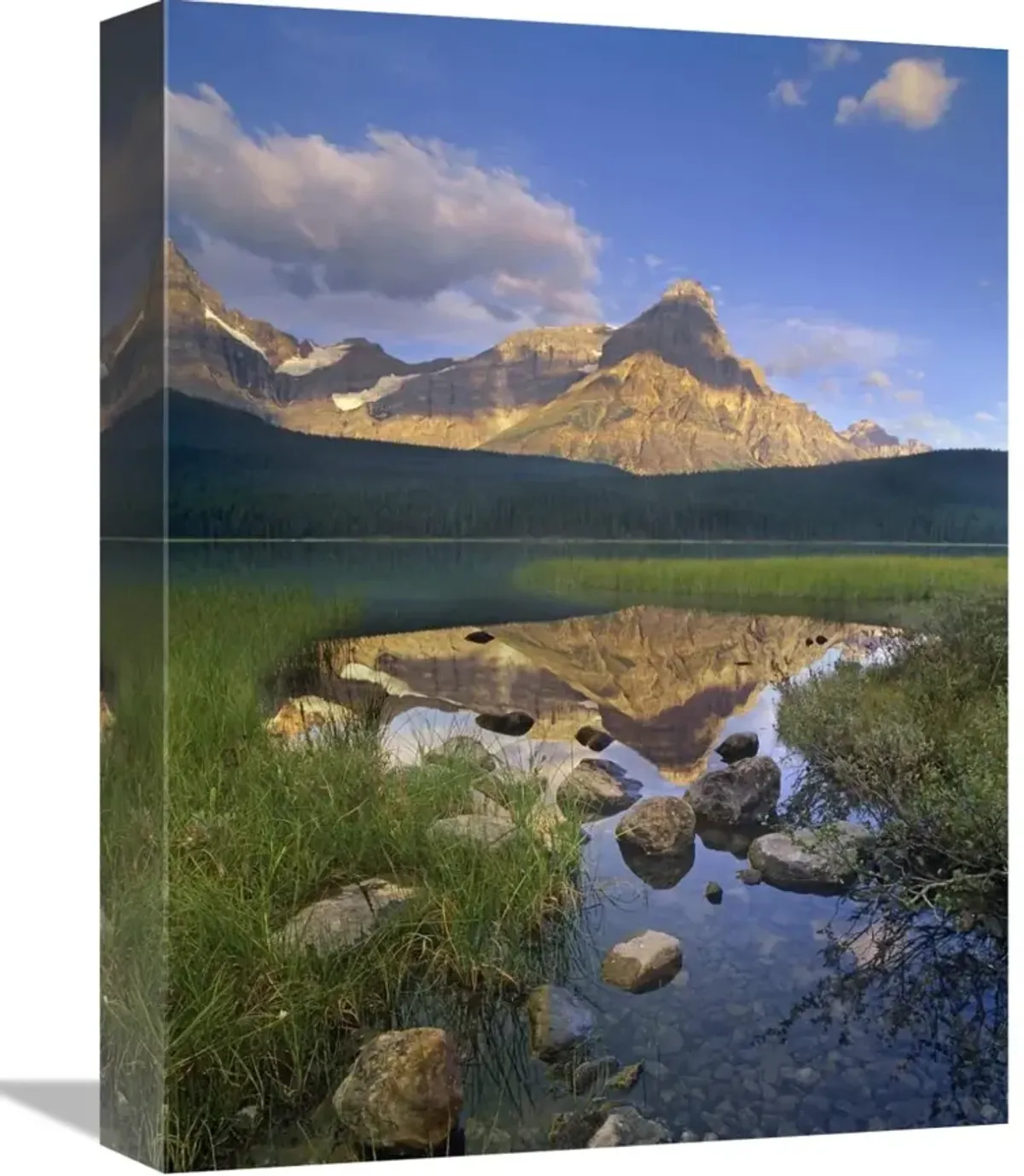 Mount Chephren and Waterfowl Lake, Banff National Park, Alberta, Canada-Canvas Art-12x16