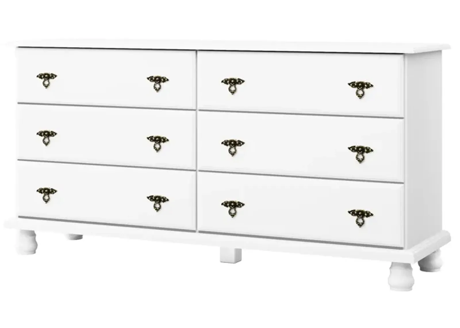 100% Solid Wood Kyle 6-Drawer Double Dresser