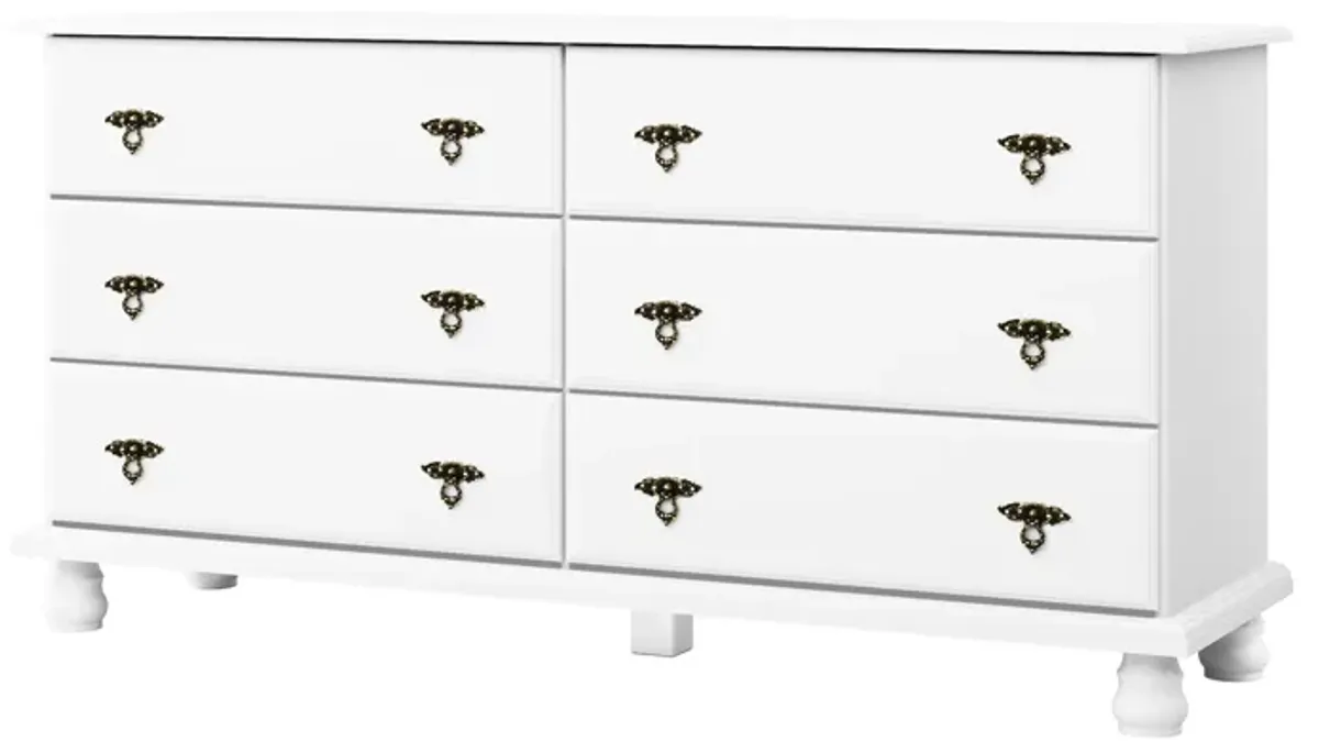 100% Solid Wood Kyle 6-Drawer Double Dresser