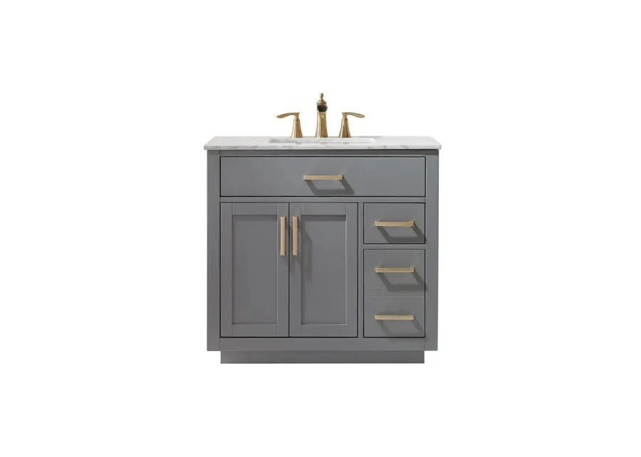 Altair 36 Single Bathroom Vanity Set in Gray without Mirror